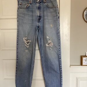 VINTAGE DISTRESSED MENS DISTRESSED 550 LEVI’S JEANS 34 x 30 RELAXED FIT